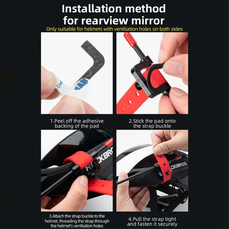 Bicycle Helmet Rear View Mirror Motorcycle Retractable Driving Safety Mirror