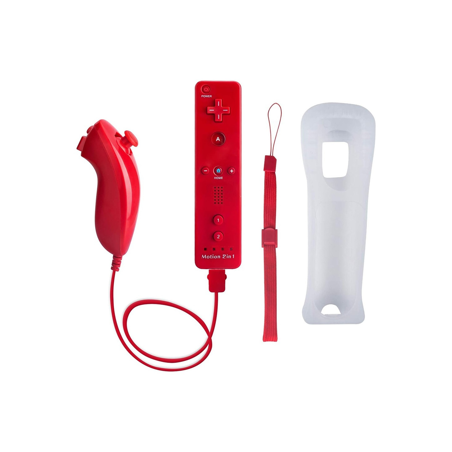 Yhteensopiva Wii Controller Set Motion Plus, Bulk Red kanssa