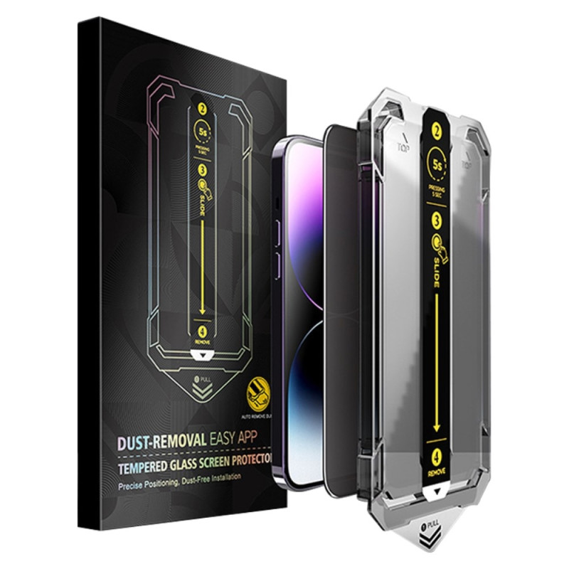 For iPhone 15 Pro Max Anti - Spy Privacy Skjermbeskytter i Herdet Glass