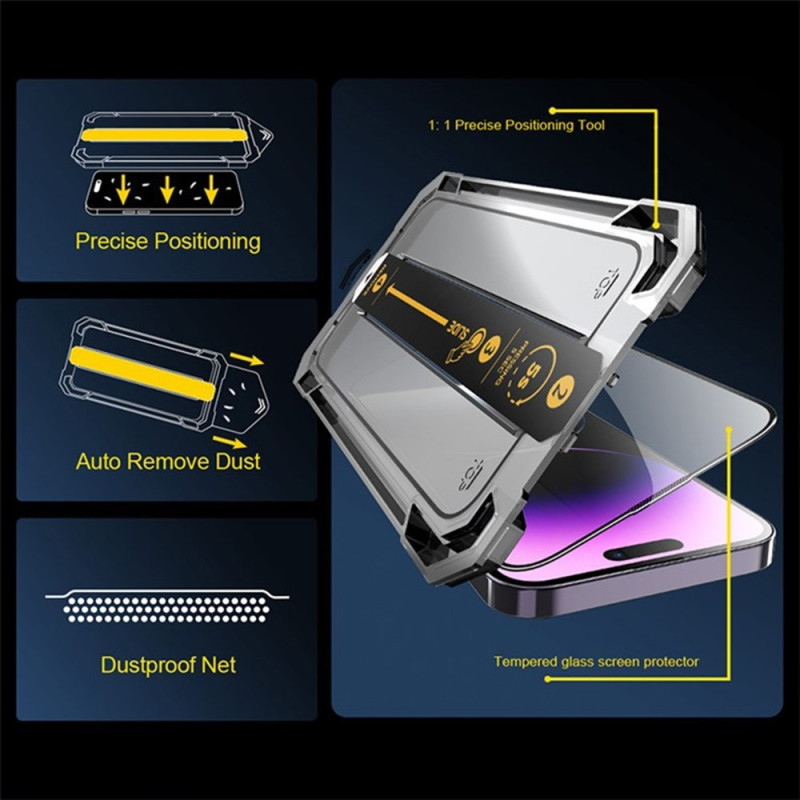 For iPhone 15 Pro Max Anti - Spy Privacy Skjermbeskytter i Herdet Glass