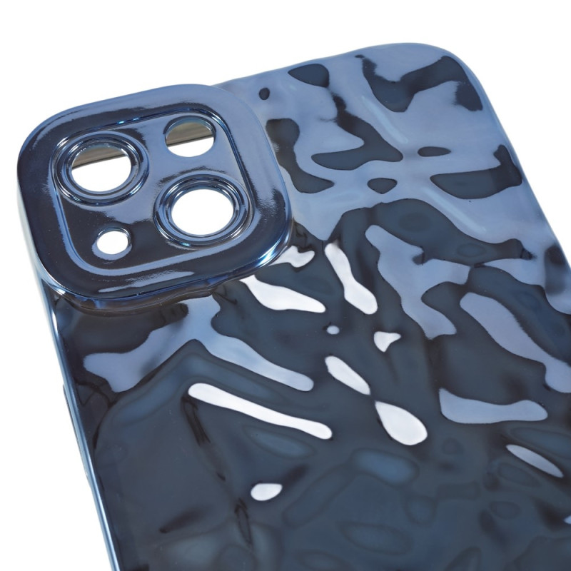 Til iPhone 15 TPU Etui Elektroplating Rynket Ujævn Telefon Cover - Blå