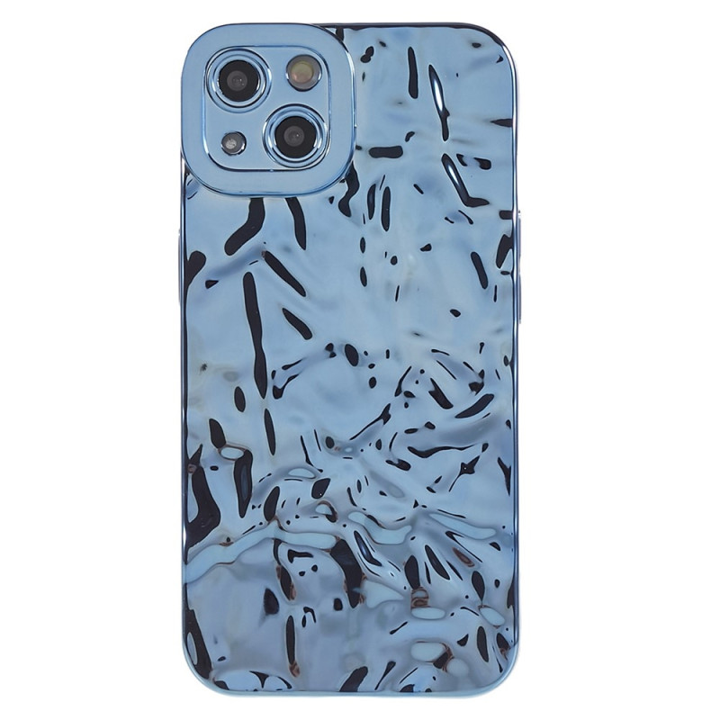 Til iPhone 15 TPU Etui Elektroplating Rynket Ujævn Telefon Cover - Blå