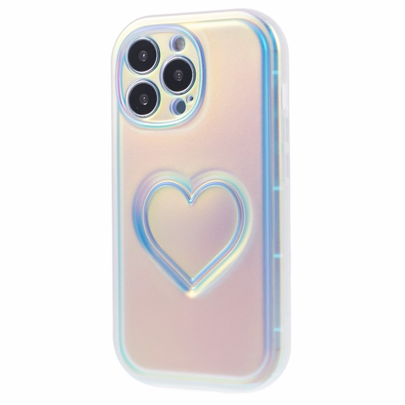 iPhone 15 Pro - kotelolle Shell TPU 3D Heart Shape - monivärinen
