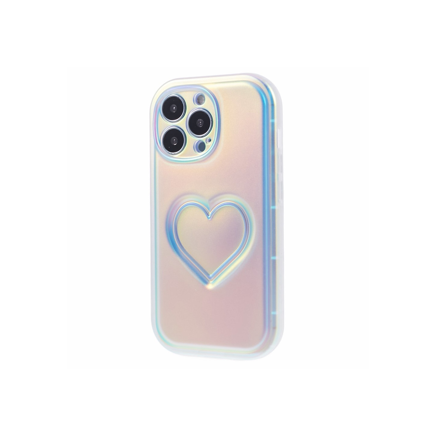 iPhone 15 Pro - kotelolle Shell TPU 3D Heart Shape - monivärinen