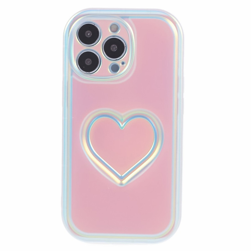 iPhone 15 Pro - kotelolle Shell TPU 3D Heart Shape - monivärinen