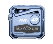 MK47 Mechanical Gaming Bluetooth In-ear Headset - Blå
