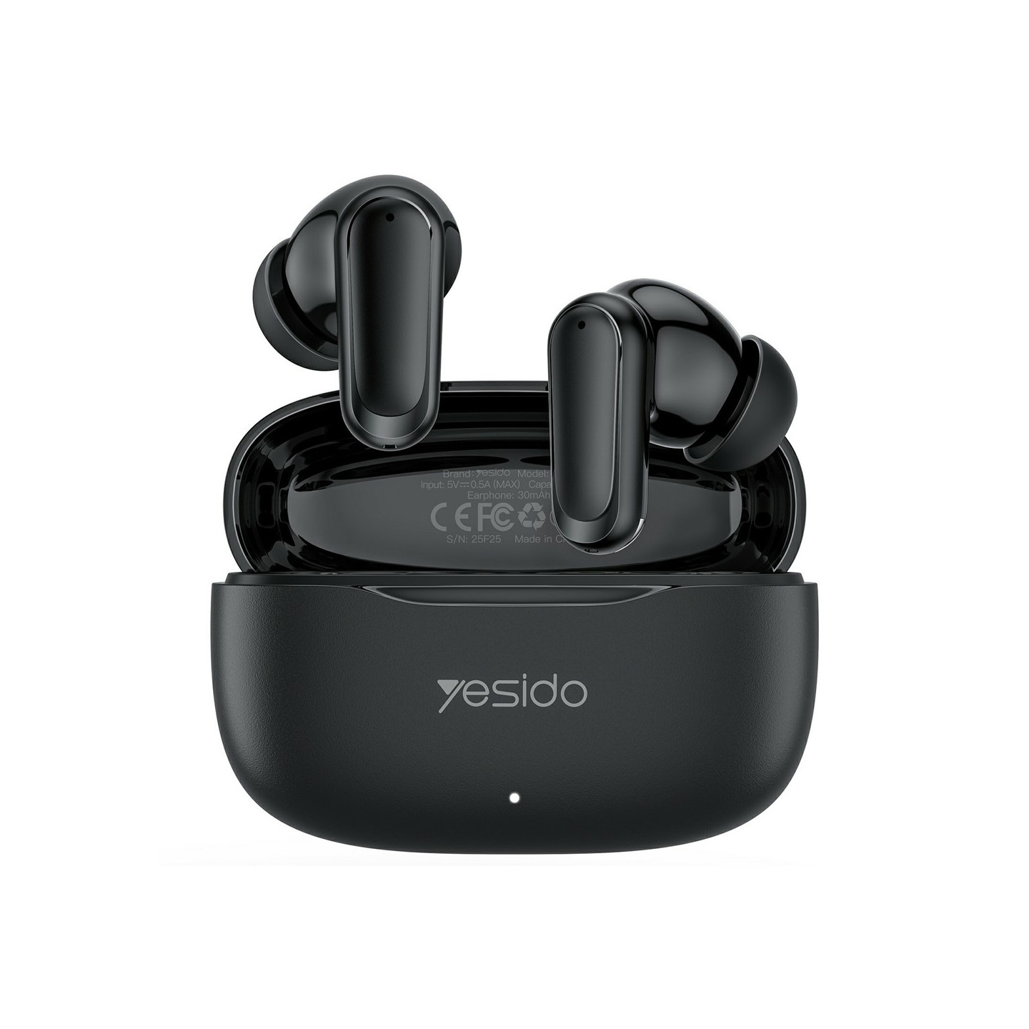 YESIDO Wireless Headphones In-Ear Bluetooth Stereo Headphones Touch Control - Black