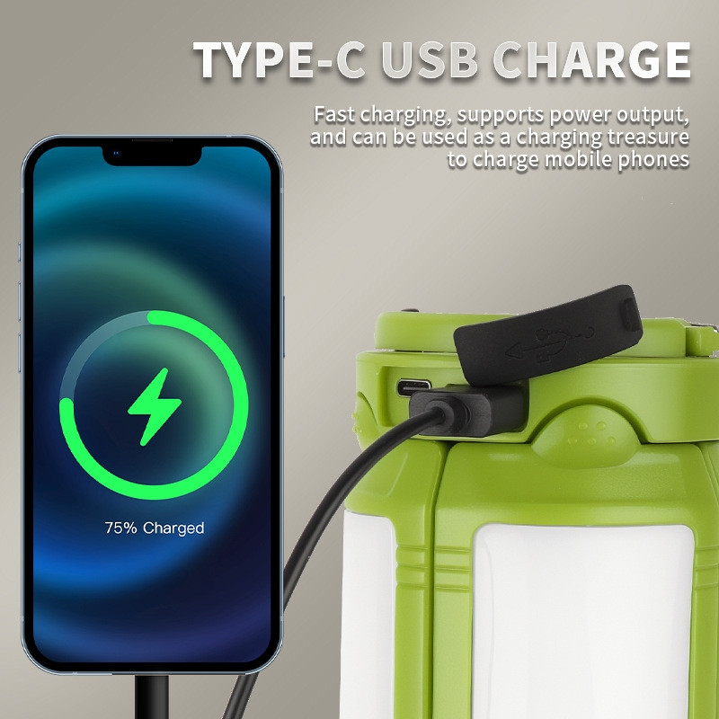 Foldable Camping Lantern Rechargeable 4 Light Modes Waterproof Tent Lamp Lantern