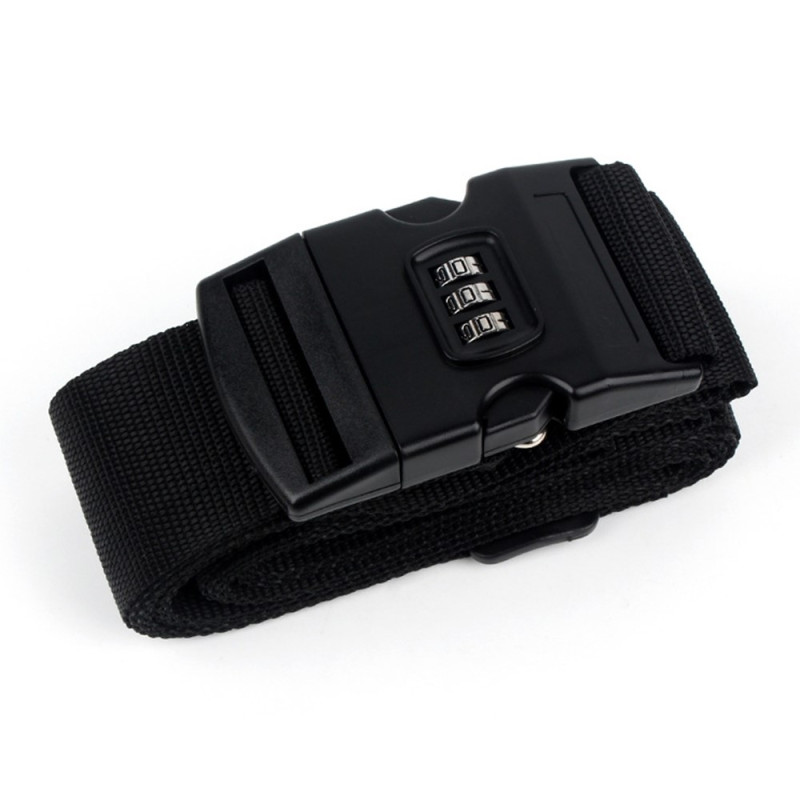 Anti - theft Strap For Luggage Suitcase Password Safe Lock - Black