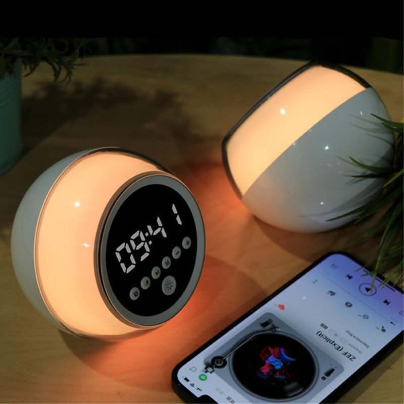 Alarm clock Bluetooth speaker Dimmable FM radio timer function