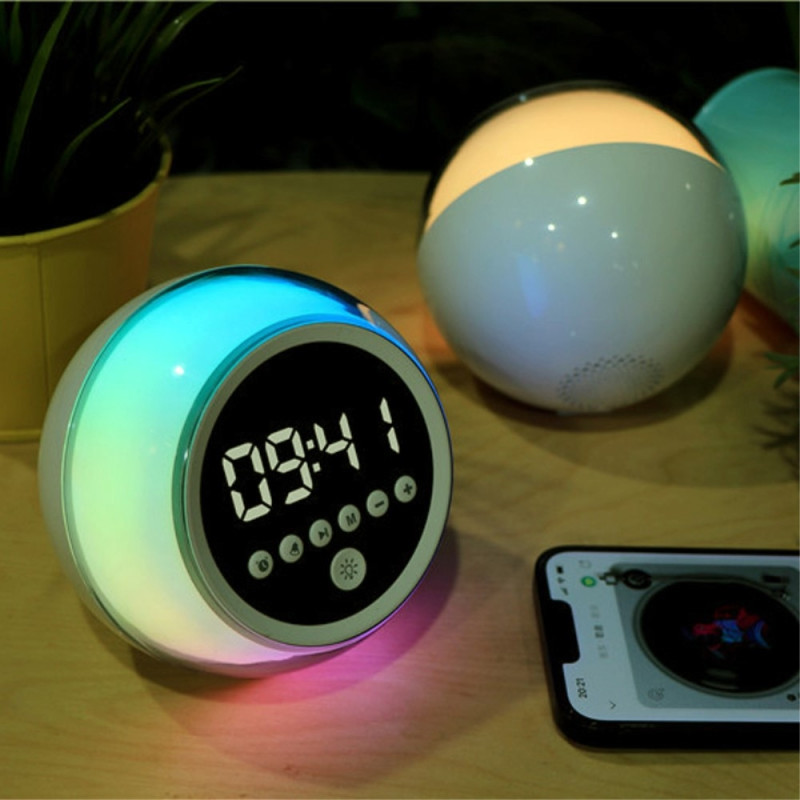 Alarm clock Bluetooth speaker Dimmable FM radio timer function