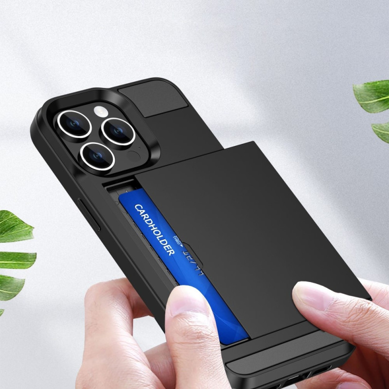 iPhone 15 PC+TPU - puhelimelle Suojakuori Liukuva Korttiteline