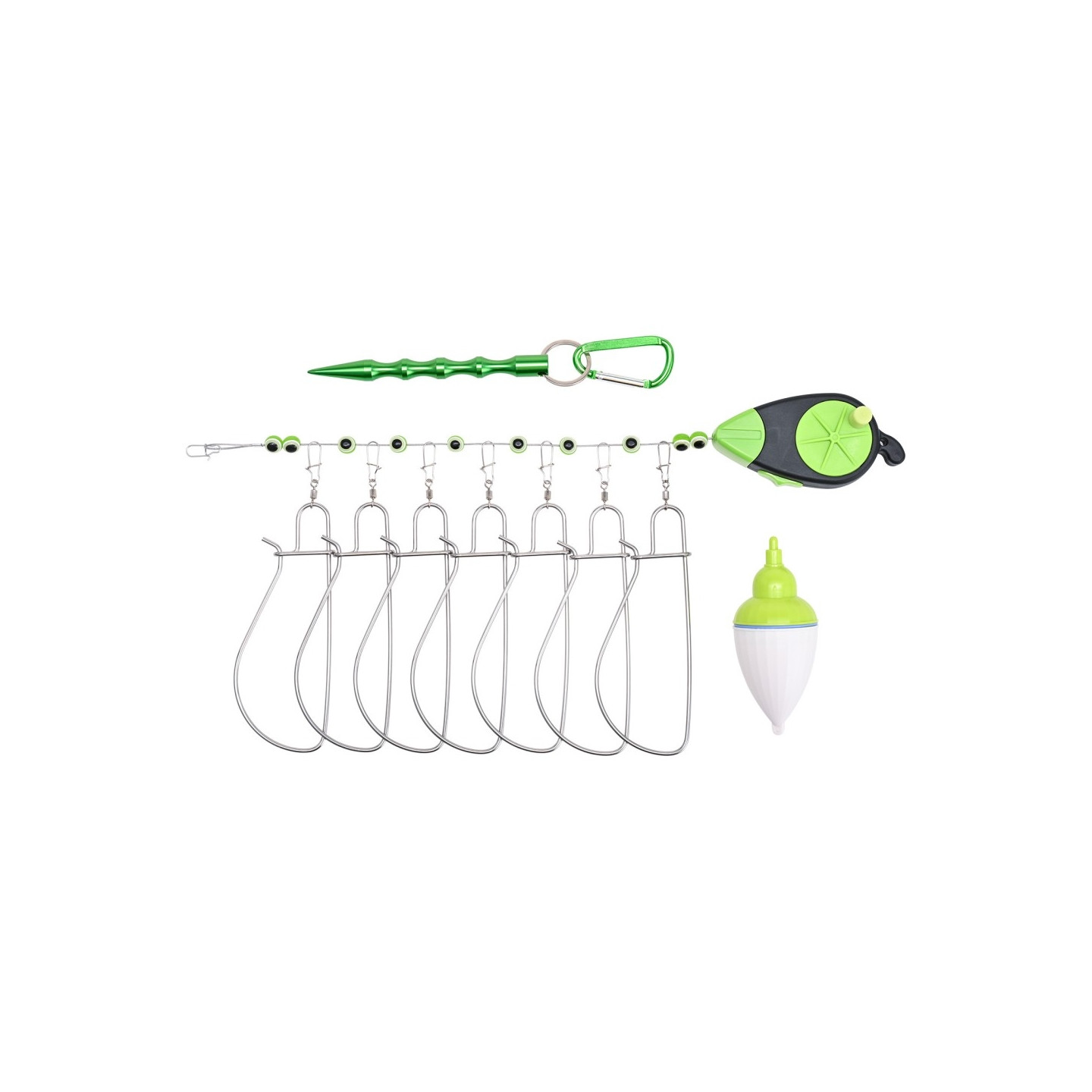 LEO Fishing Stringer Clip in stainless steel Fishing Stringer Clip 7 snaps