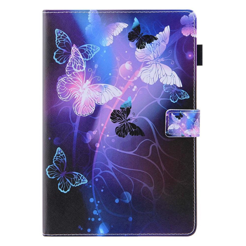For iPad 10.9 (2022) Tablet Case Cover Foldable Stand - Purple Butterfly