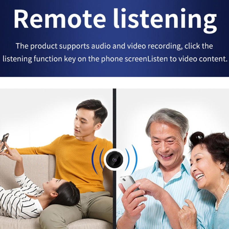 Mini Spy Kamera Trådløst Wifi IP Hjemmesikkerhedskamera Kamera