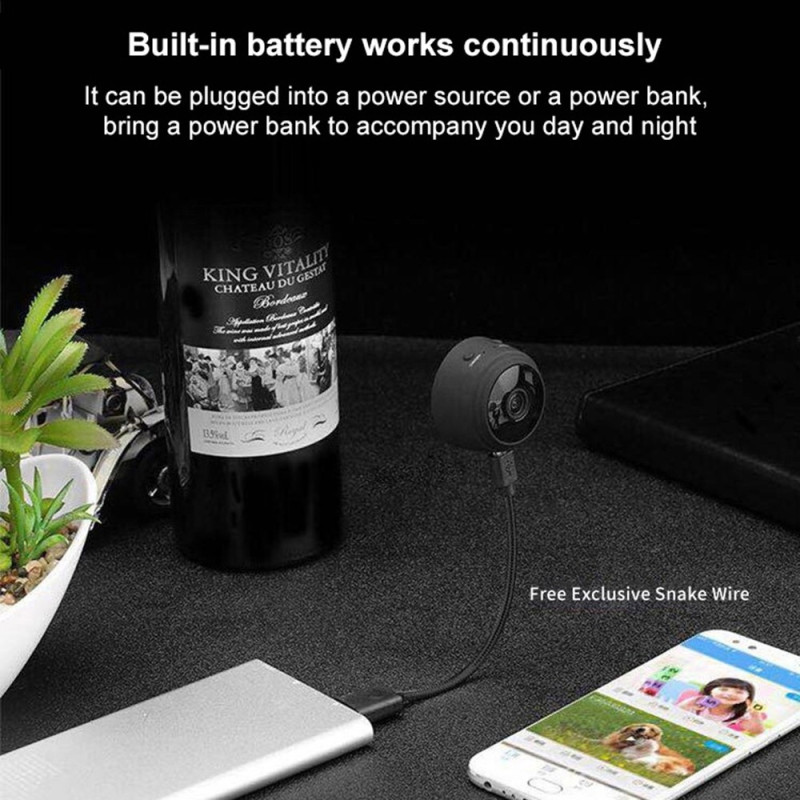 Mini Spy Kamera Trådløst Wifi IP Hjemmesikkerhetskamera