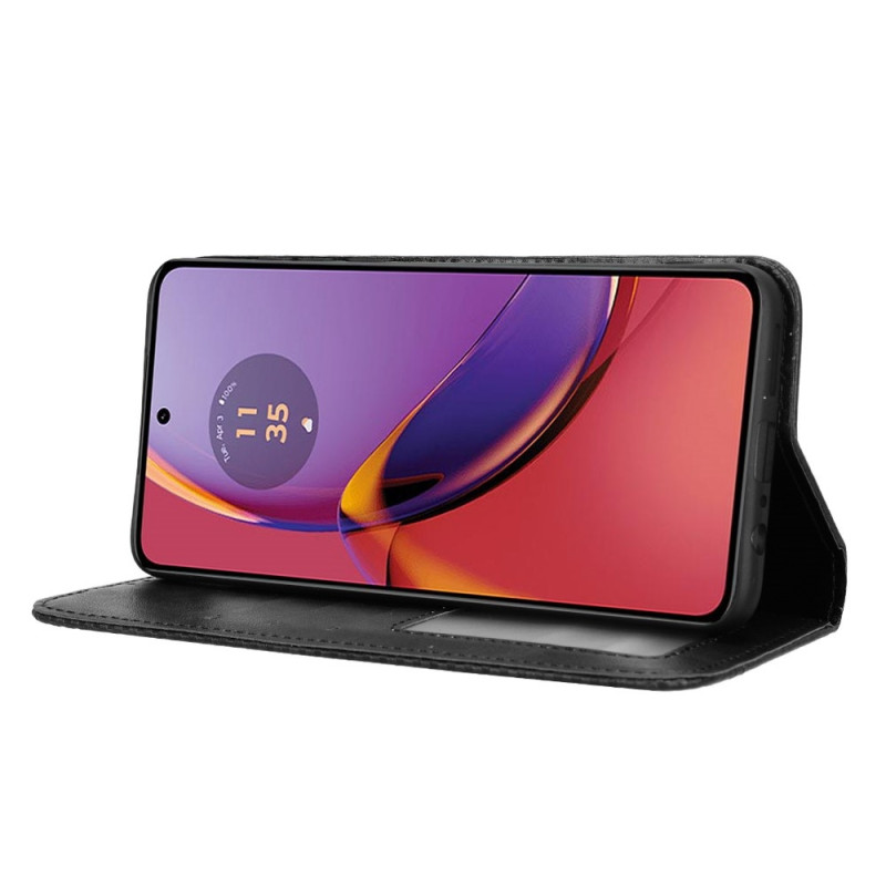 Motorola Moto G84 5G teline puhelinkotelo täysi suojaus lompakon suojus - musta