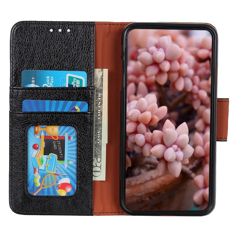 Nappa Texture Split Wallet Stand Cover for Motorola Moto G54