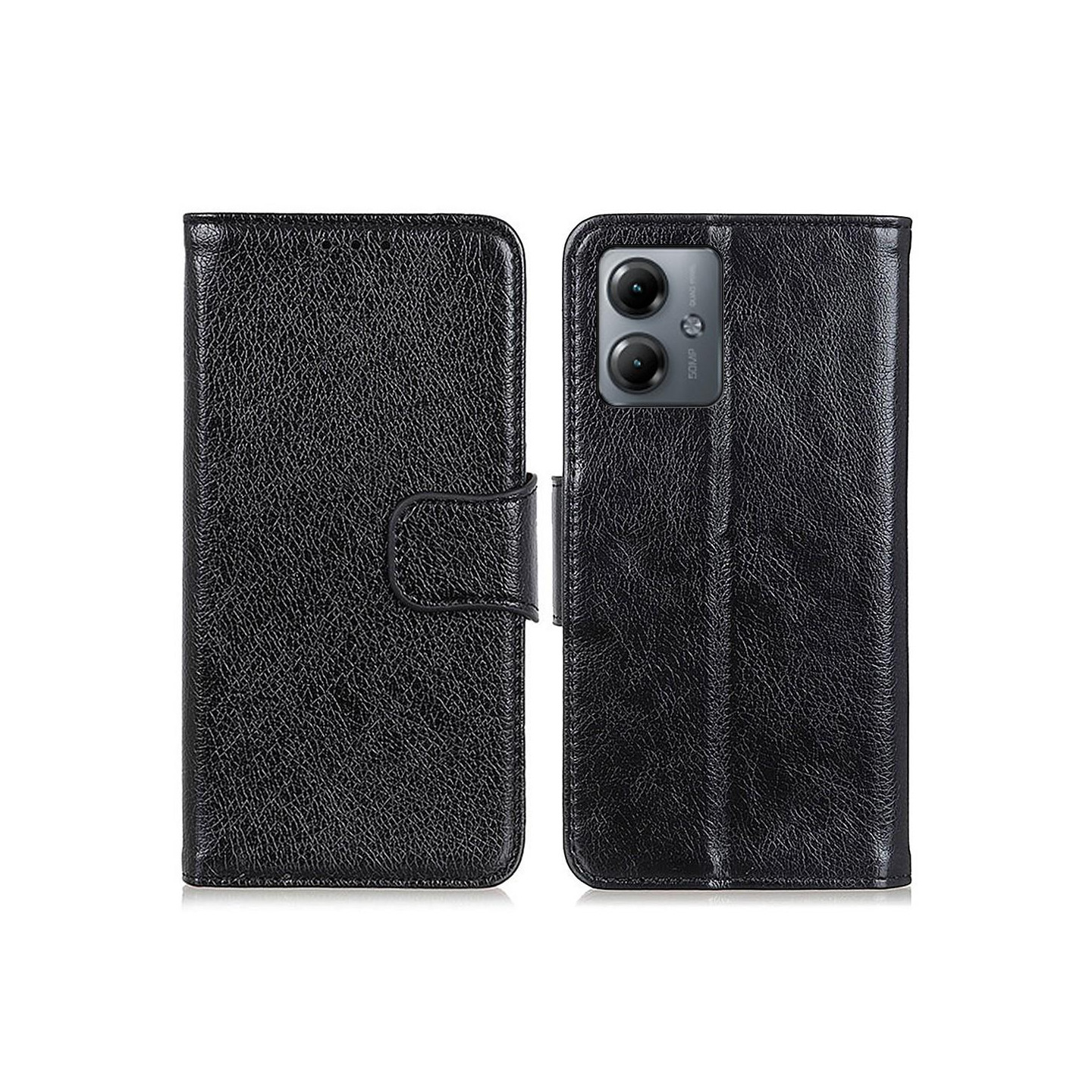 Nappa Texture Split Wallet Stand Cover for Motorola Moto G14