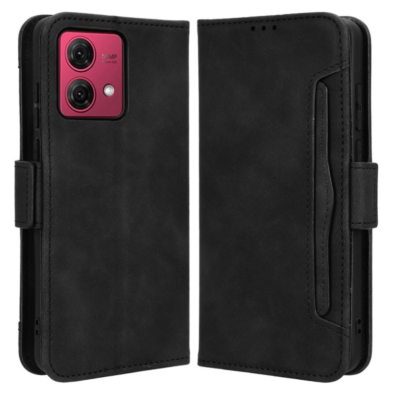 Motorola Moto G84 Multiple Card Slots Phone Wallet Case - Black