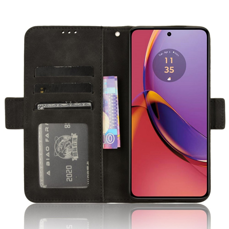 Motorola Moto G84 Multiple Card Slots Phone Wallet Case - Black