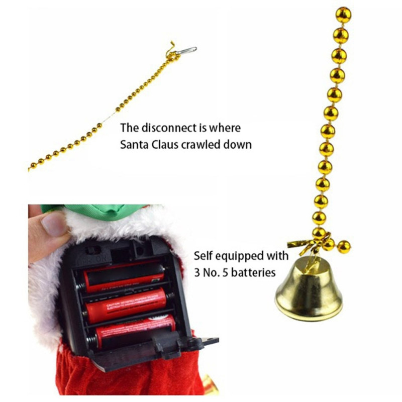 Christmas Santa Claus Doll Climbing Rope hanging decoration Xmas