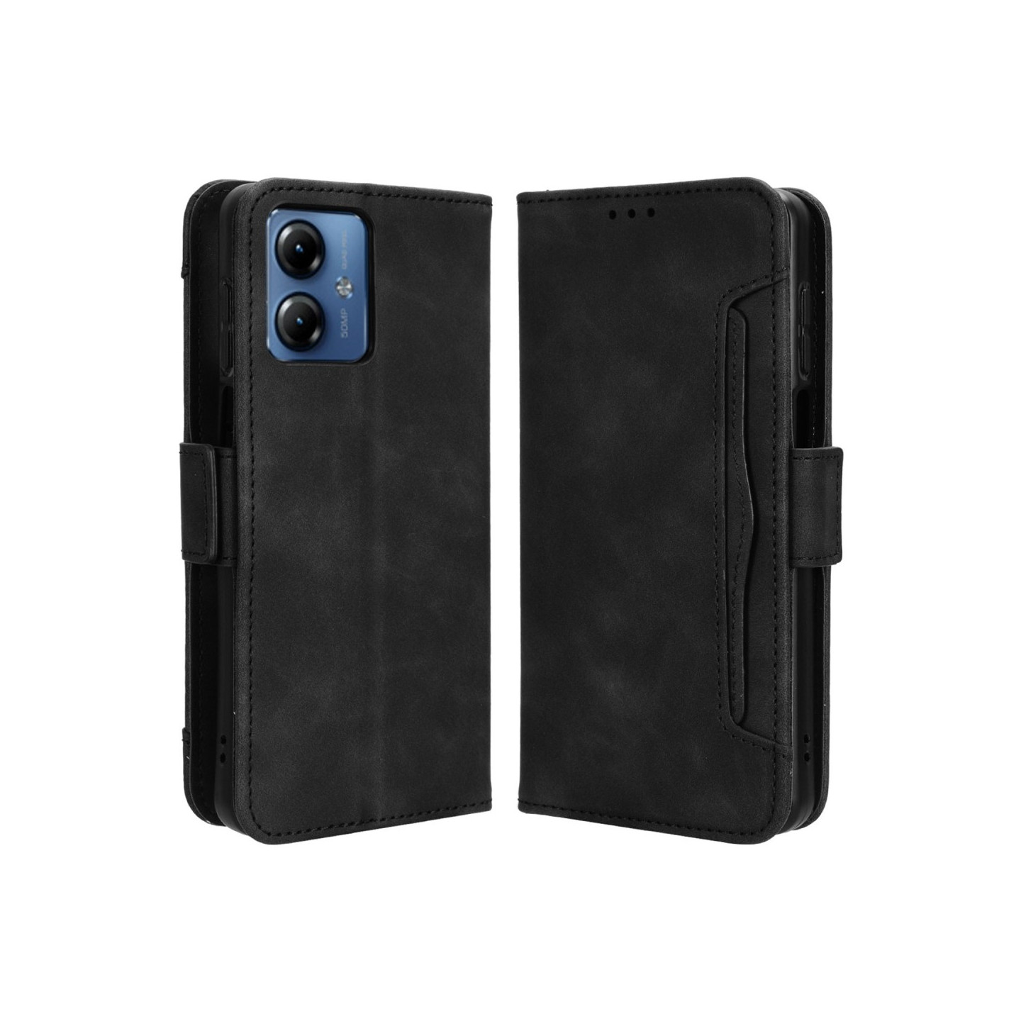 Motorola Moto G14 Lommebok - deksel med Kortholder - Svart