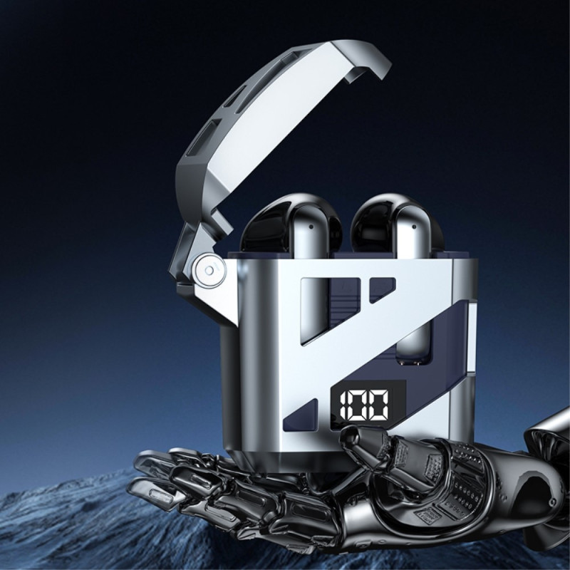 Cool Mecha Style In - Ear Bluetooth - hodesett Trådløse Hodetelefoner - Svart