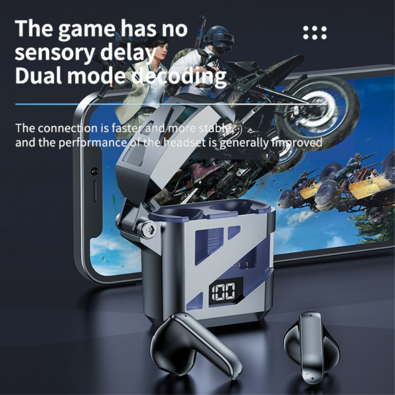 Cool Mecha Style In - Ear Bluetooth - kuulokkeet langattomat kuulokkeet - musta