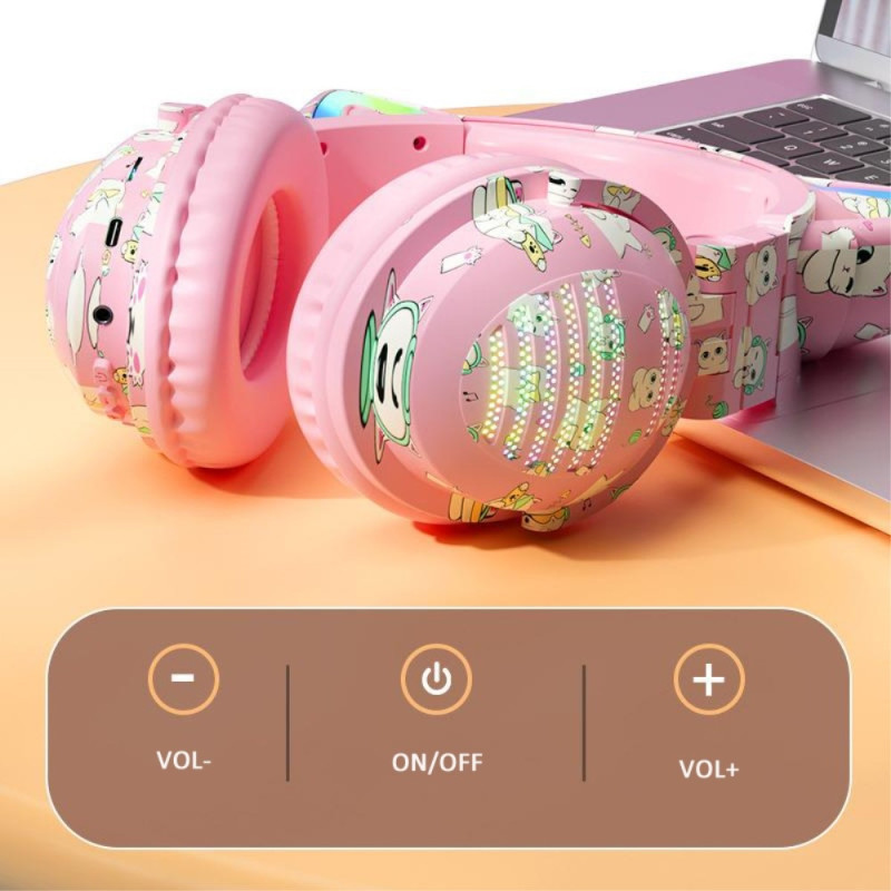 Cat Ears Bluetooth Headset mikrofoni Langattomat kuulokkeet - Sininen