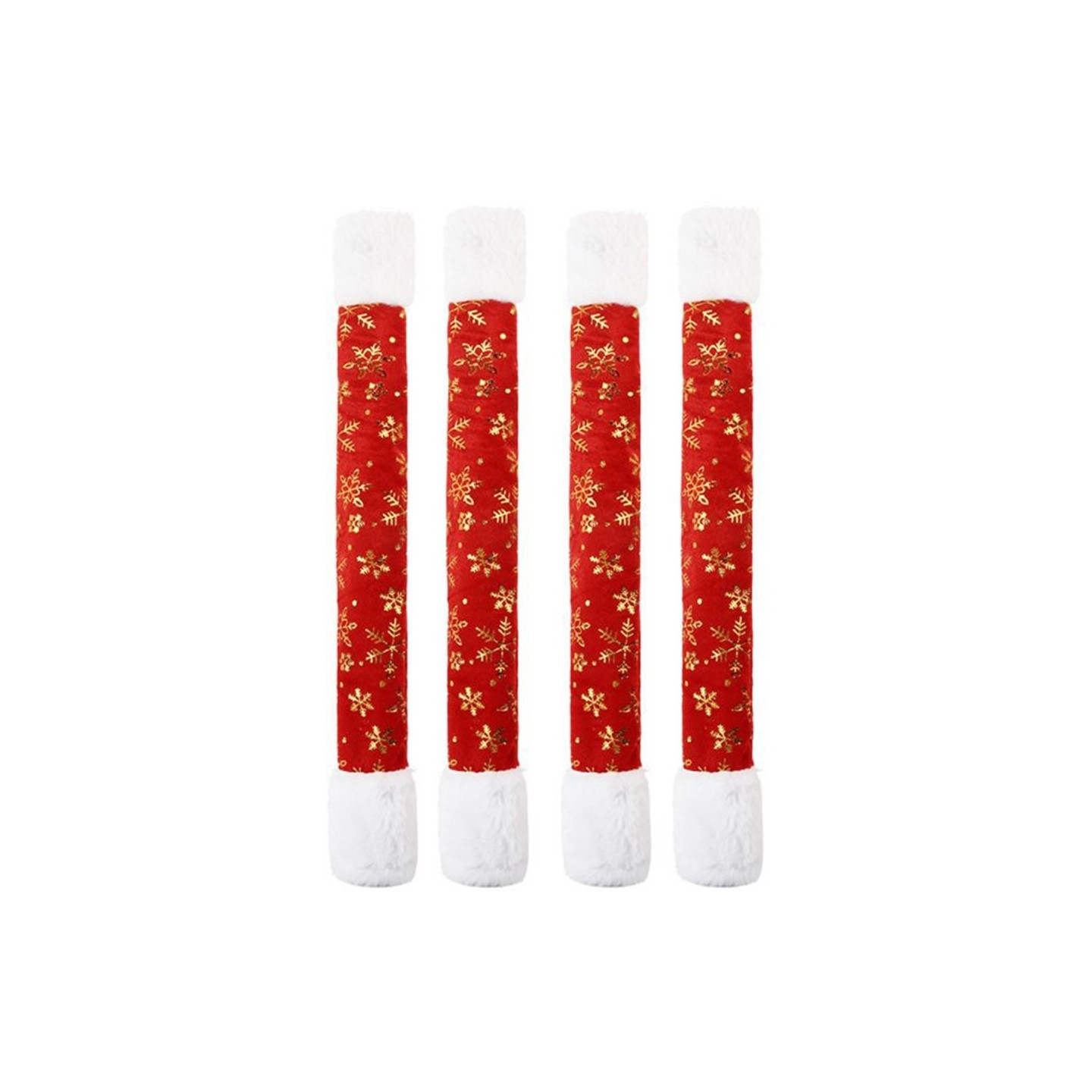 4 - pack Christmas Linen Refrigerator Door Handle Protective Cover