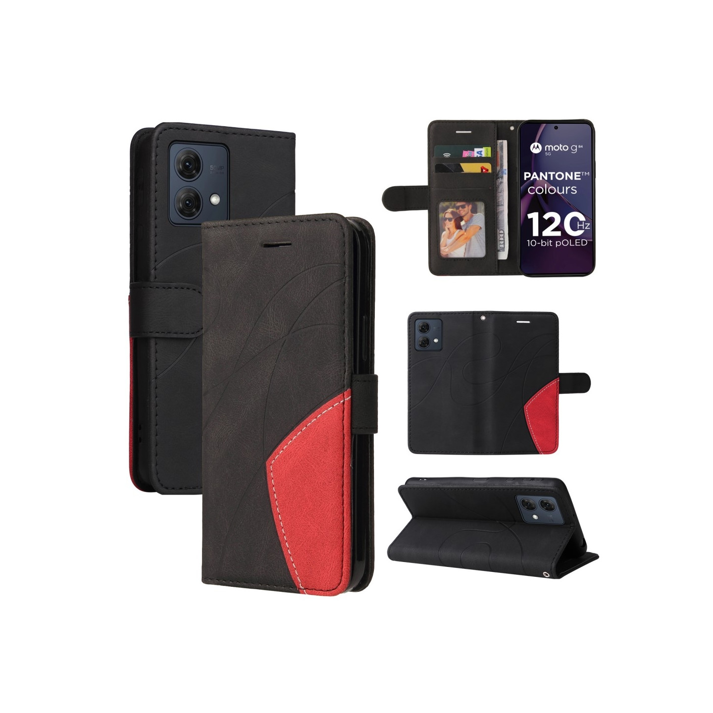 Til Motorola Moto G84 KT - serie - 1 dobbeltfarve