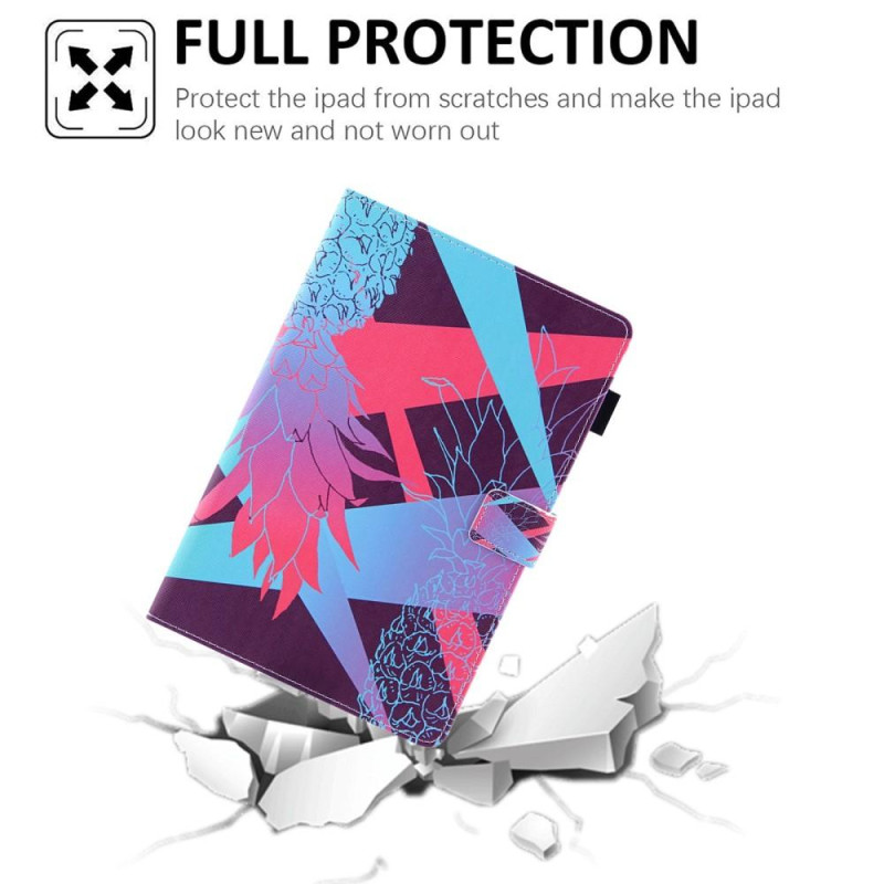 iPad 10.9 (2022) tablettikotelon kansi taitettava jalusta - punainen ananas