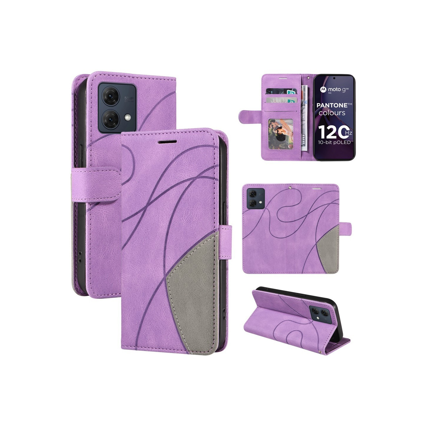 Til Motorola Moto G84 KT - serie - 1 dobbeltfarve