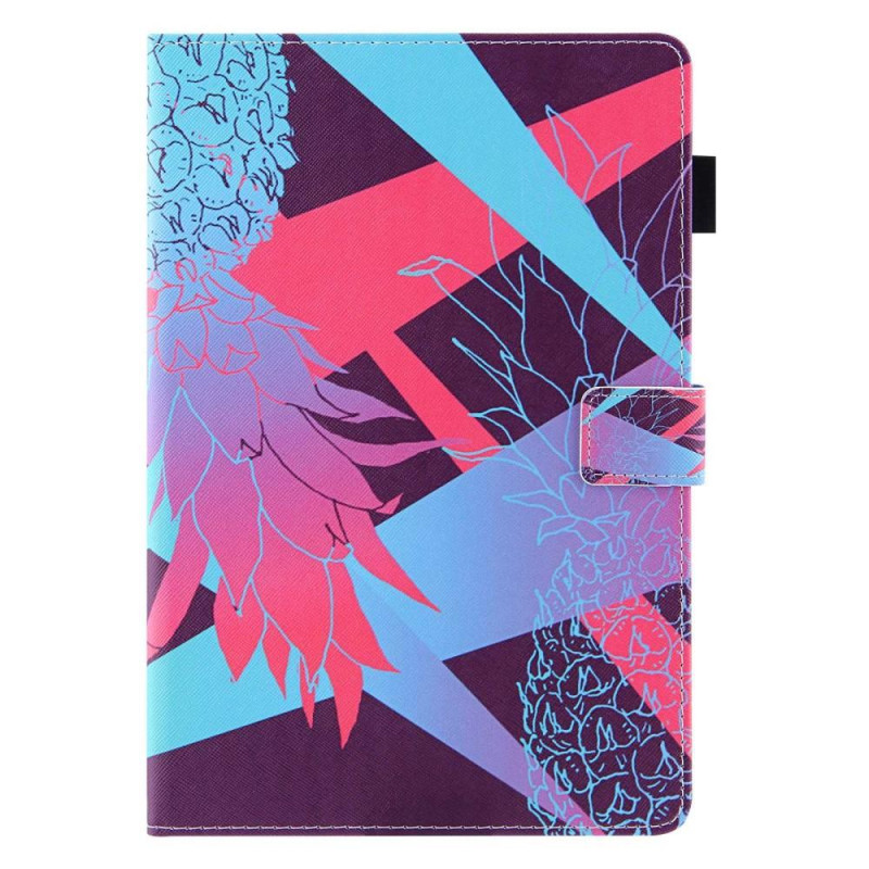 For iPad 10.9 (2022) Tablet Case Cover Foldable Stand - Red Pineapple