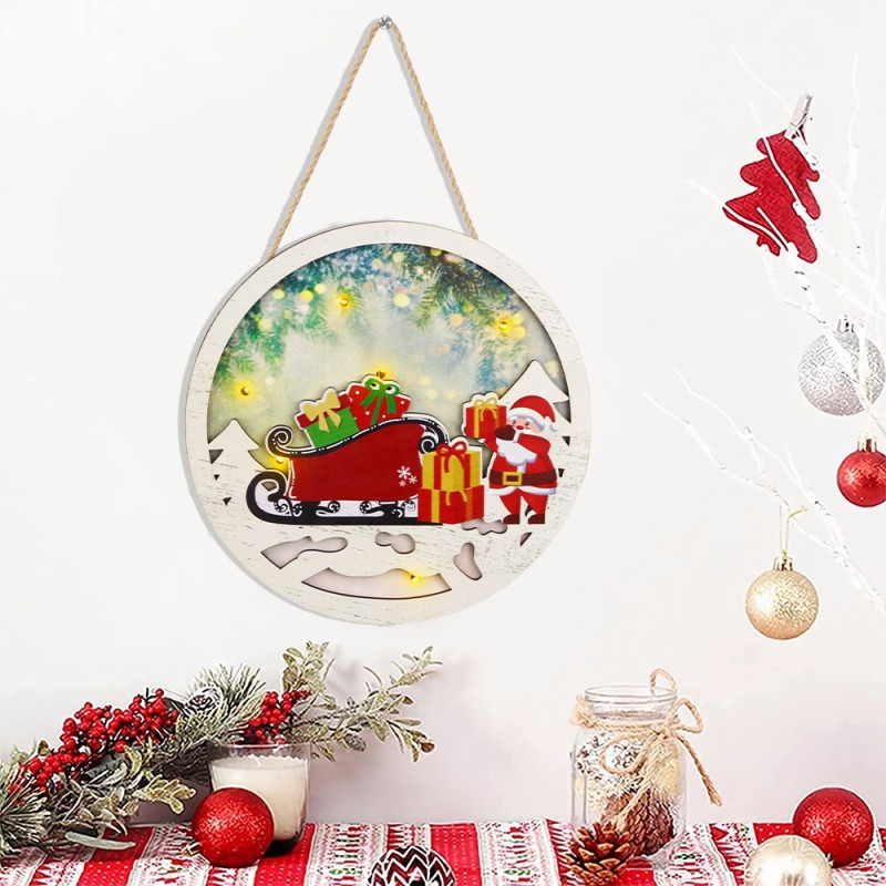 Joulukylttikoristeluovi LED - valoilla - Joulureki ja lahjat