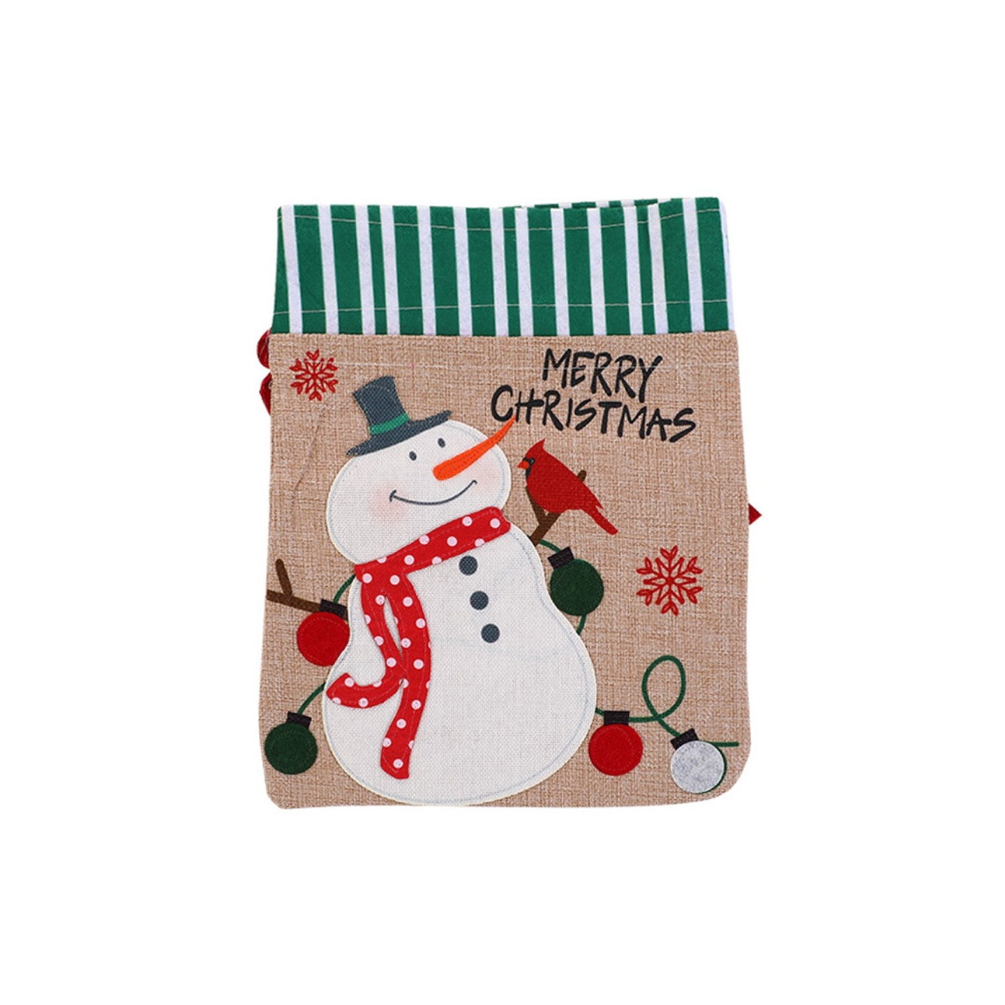 Christmas Gift Bag Sack Snowman pattern for Christmas Eve Christmas weekend