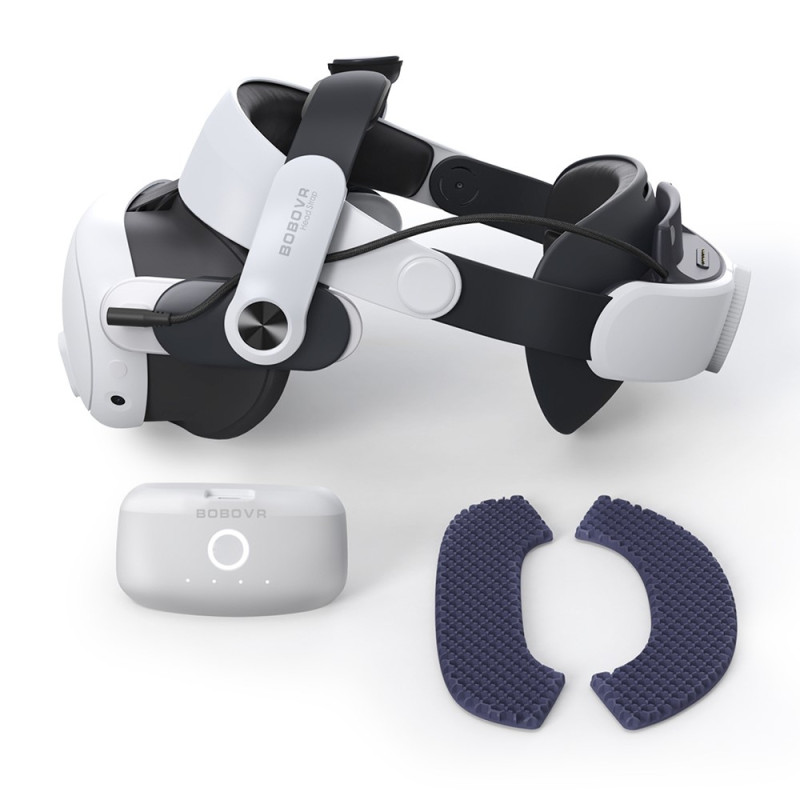 BOBOVR M3 Pro Meta Quest 3 VR Headset Batteripakke Hovedstrop