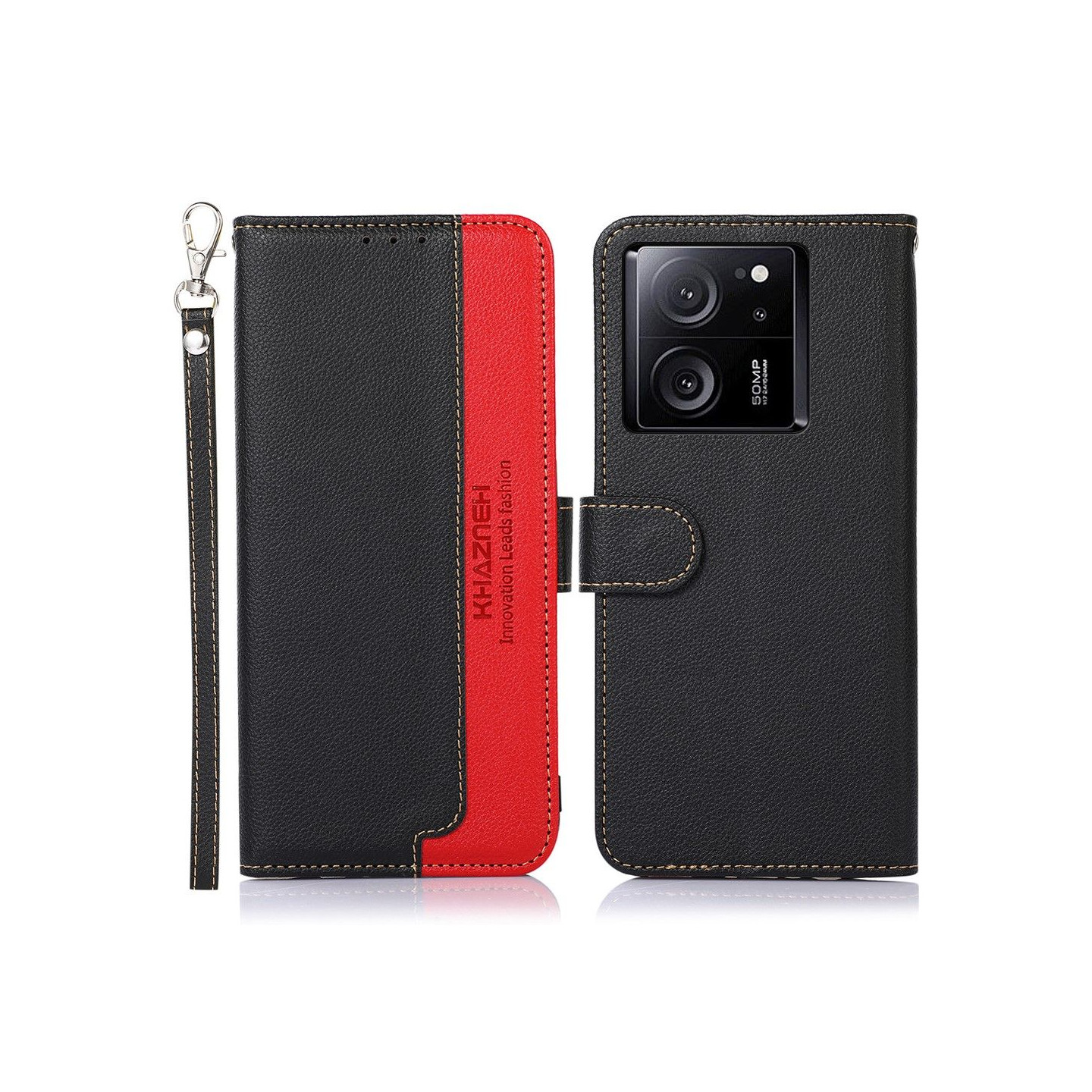 KHAZNEH Phone Cover to Xiaomi 13T / 13T Pro - Black/Red
