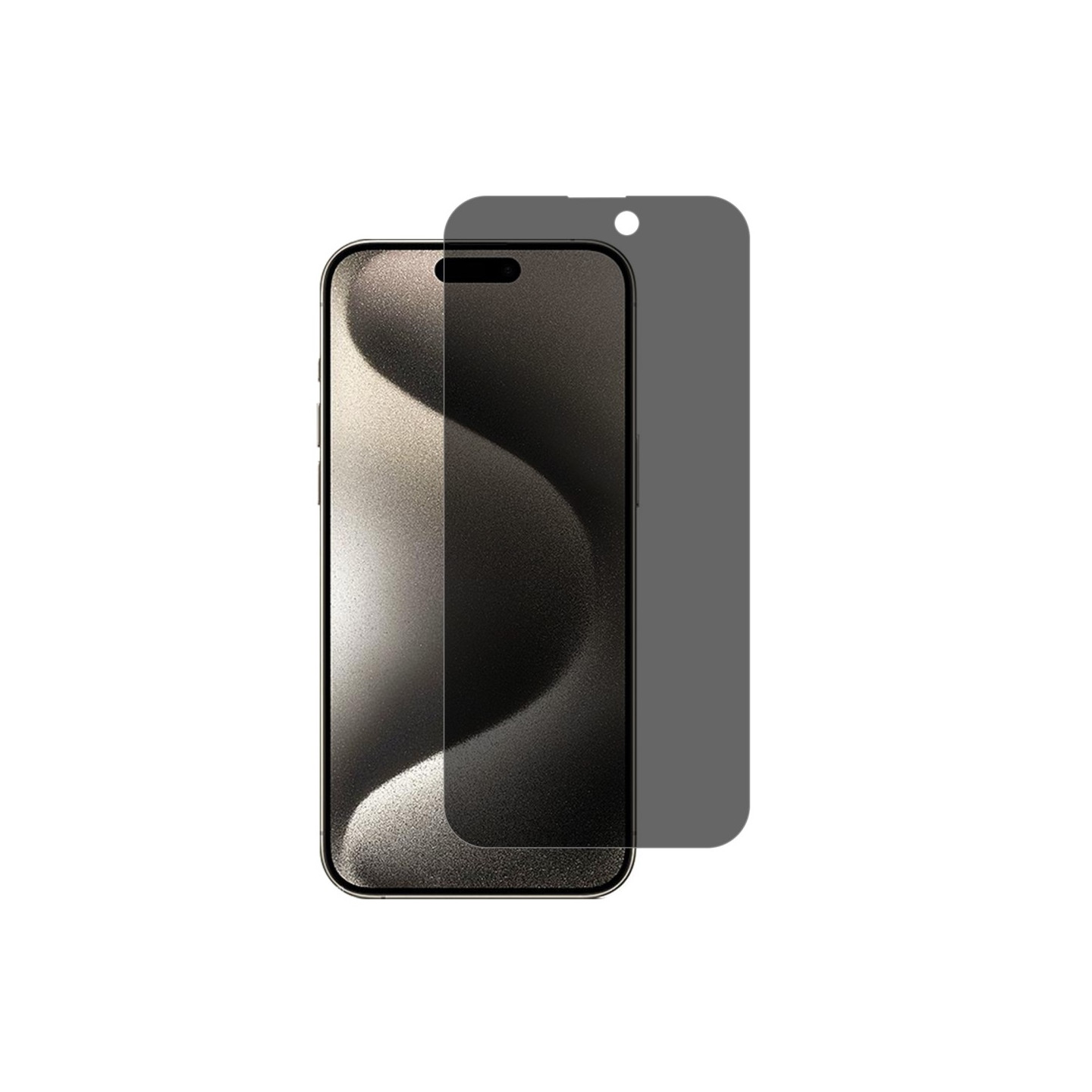 til iPhone 15 Pro fuld dækning Hærdet glas anti - spion Privacy