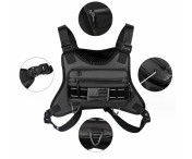 Taktisk Väst Tactical Vest Bröst Mage Väska 600D Tyg