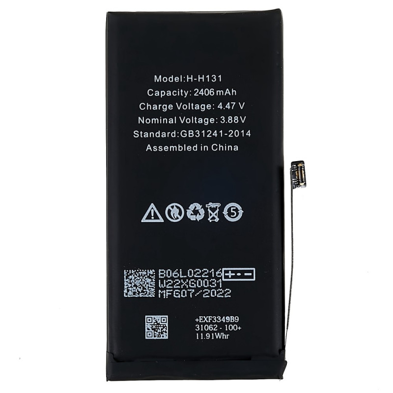 iPhone 13 Mini 3.88V 2406mAh oppladbart Li - Polymer batteri