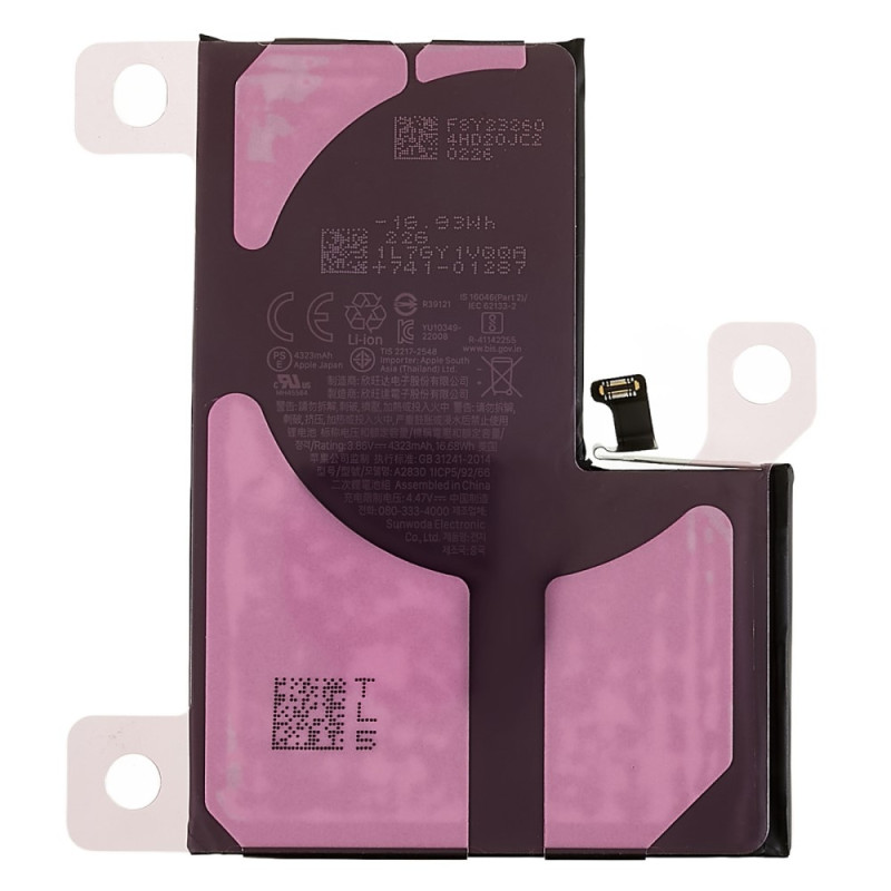 iPhone 14 Pro Max 3.86V 4323mAh ladattavalle litiumioniakulle