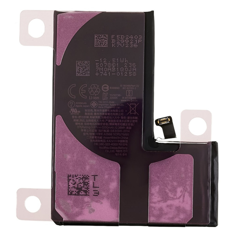 For iPhone 14 Pro 3.87V 3200mAh oppladbart Li - ion - batteri