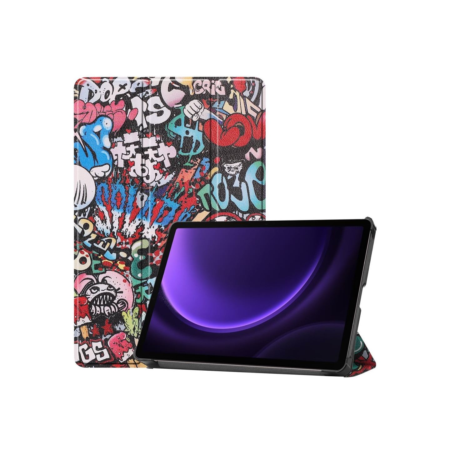 Trifoldet stativ Smart Taske til Samsung Galaxy Tab S10 Lite / S10 FE / S9 FE