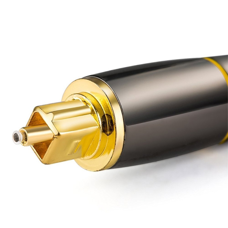 2m SPDIF 5.1 Audio Channel Optisk Kabel Audio Line Digital guldbelagt