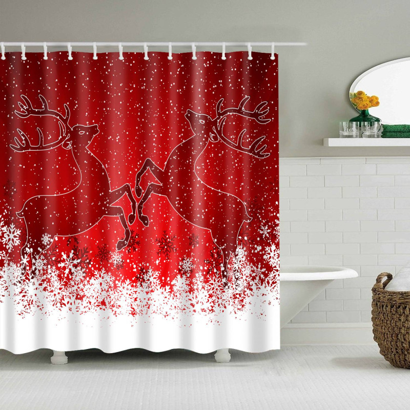 Shower Curtain Home Decor - Reindeer