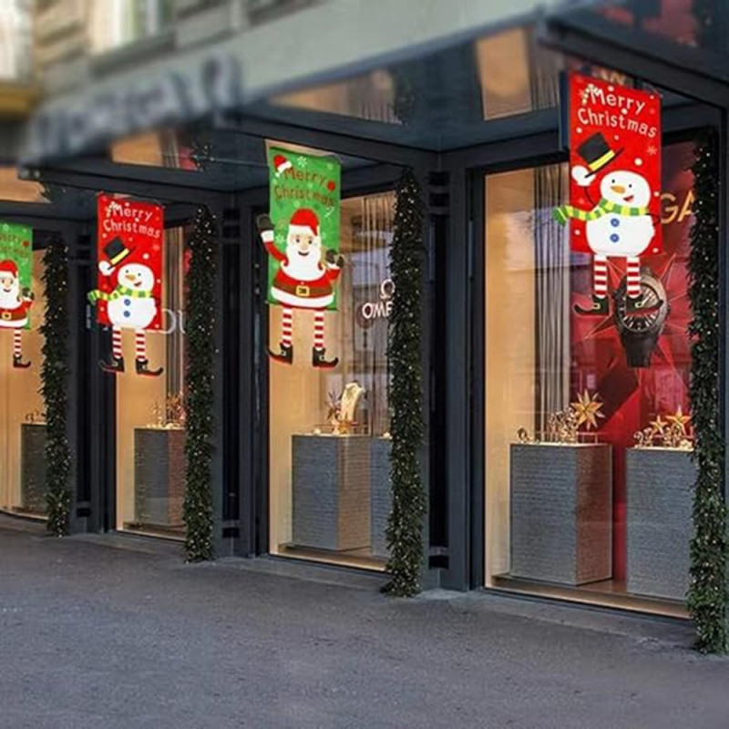 God jul flagg jul hengende banner dørdekor - juletre