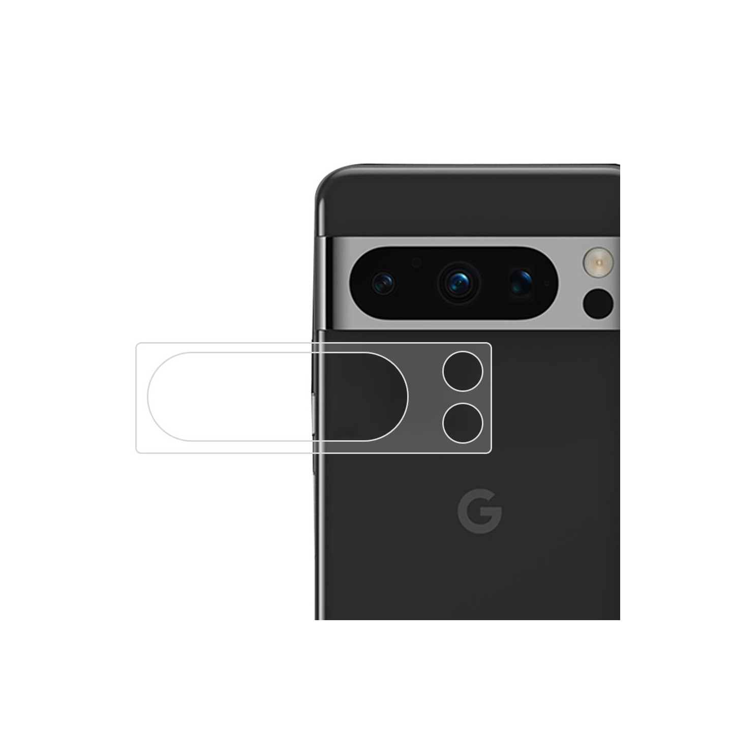 Til Google Pixel 8 Pro kamera linsebeskytter hærdet glas linsefilm