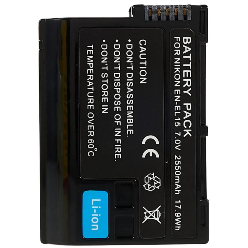 For Nikon D7000 7.0V 2550mAh kamera batterikode: EN - EL15